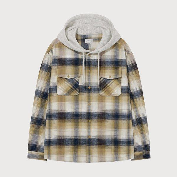 オーバーフィットフーディチェックシャツ CO2504SH33MU