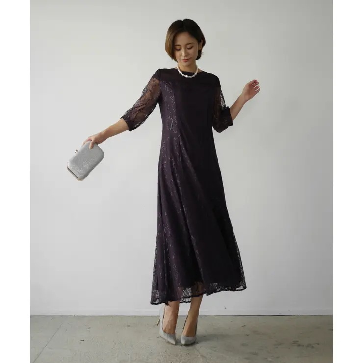 LOWYA LACE MIDI DRESS