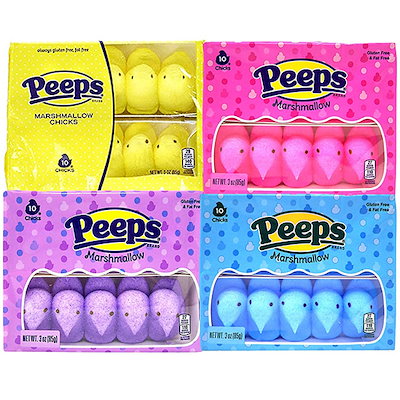 Qoo10] Peeps Marshmallow ピープス ひよこマシュマロ 85g 4色
