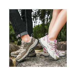 【3日で出荷】登山靴 レディース メンズ アウトドアシューズ ペアルック トレッキングシューズ 四通用 防水 防滑 耐磨耗 衝撃吸収 ハイキングシューズ 新