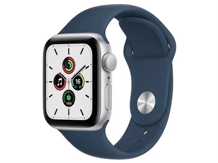Apple Watch SE 第1世代(GPSモデル) - 40mmシルバーアルミニウムケースとアビスブルースポーツバンド - レギュラー