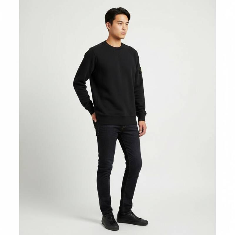 [ロロモダ] ストーンアイランド クラシック ワッペンパッチ メンズ クルーネックTシャツ / S156100020-S0060-V0029