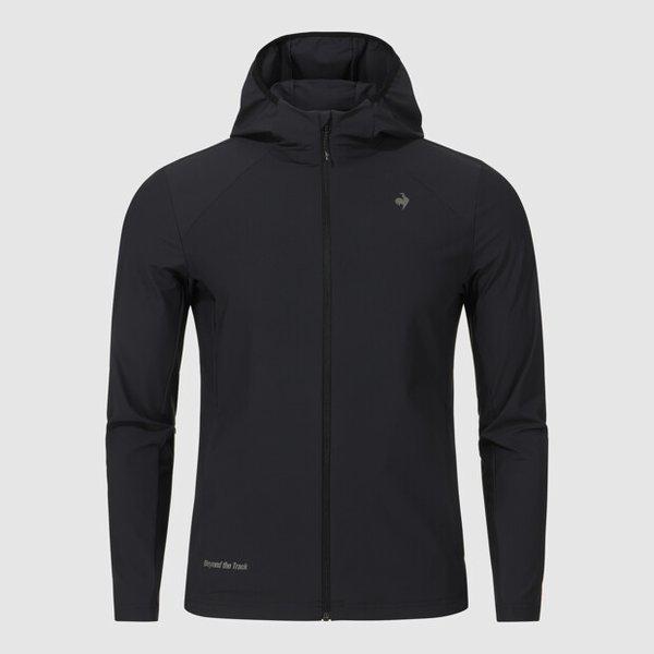 男性トリコットフードジャケット（QR121EFT22_BLK）