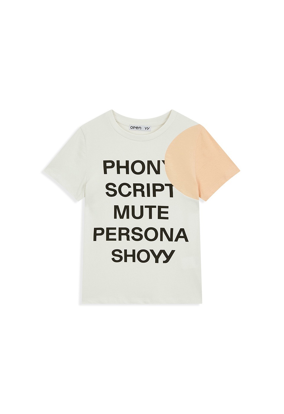 【OPEN Yy】 26SS YY DOT TYPO TEE : WHITE