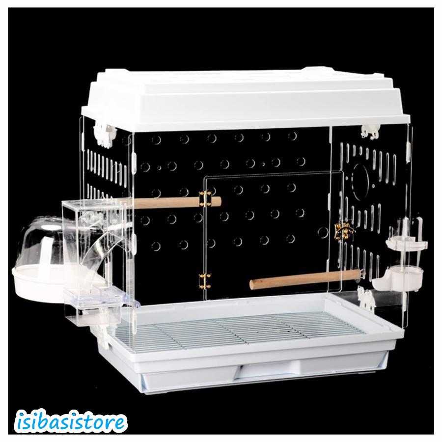 即納ありクリアアクリルな鳥かご 文鳥インコ ケージ 通気性があり暖かい 小さなオウムに適しています外寸： Ｗ47×Ｄ30×Ｈ50cm(外寸)