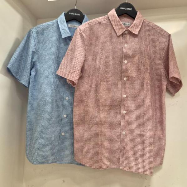 HC15 夏のメンズビッグサイズドットプリント半袖シャツ110,115,120 BS（E49785794）