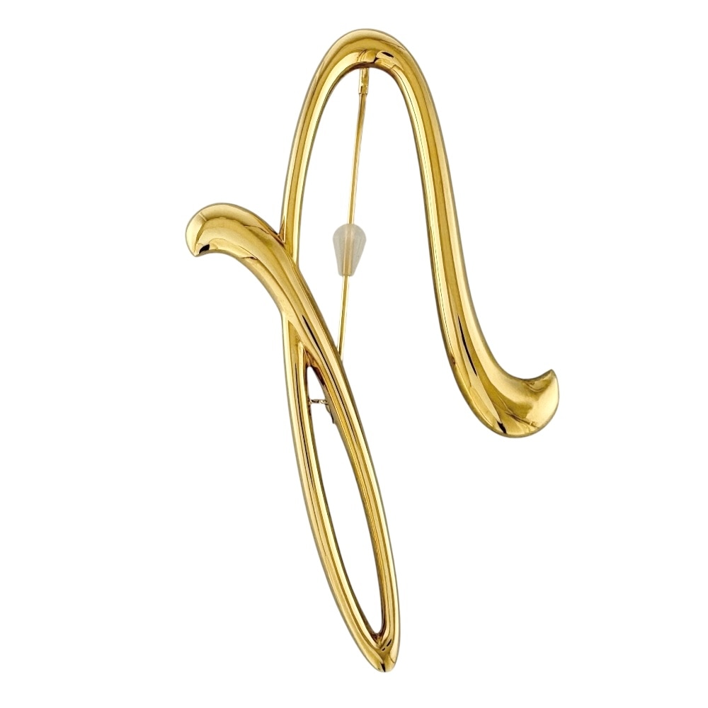 ミキモト ブローチ 18金 K18イエローゴールド MIKIMOTO 中古 美品
