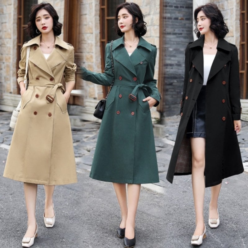 コート アウター オーバーコート オーバーロング モカ トレンチコート レディース スプリングコート 春秋 コート 長袖 ポケット マキシ丈 コート 通勤