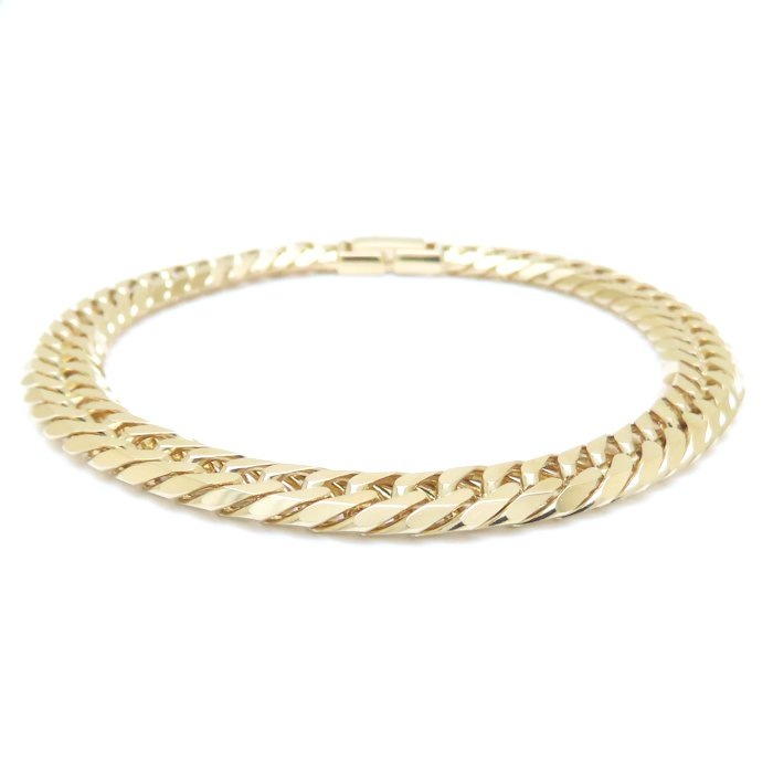 喜平ブレスレット K18YG イエローゴールド 6面 ダブル 20cm 30.8g/129124【中古】