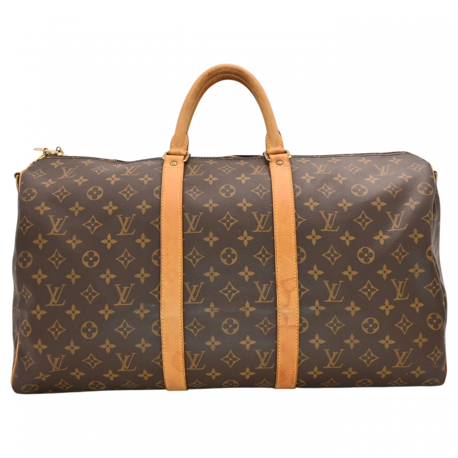 【中古】ルイヴィトン モノグラム キーポル50 バンドリエール ボストンバッグ Bランク lv5050jj