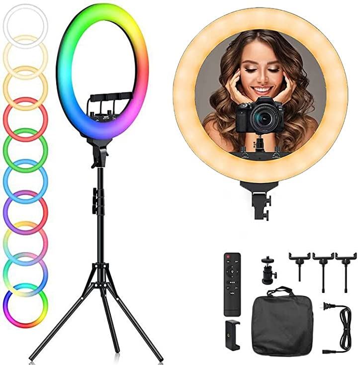 18インチLEDリングライト2022革新モデル RGBリングライト撮影用ライト(18インチ) 8,596円