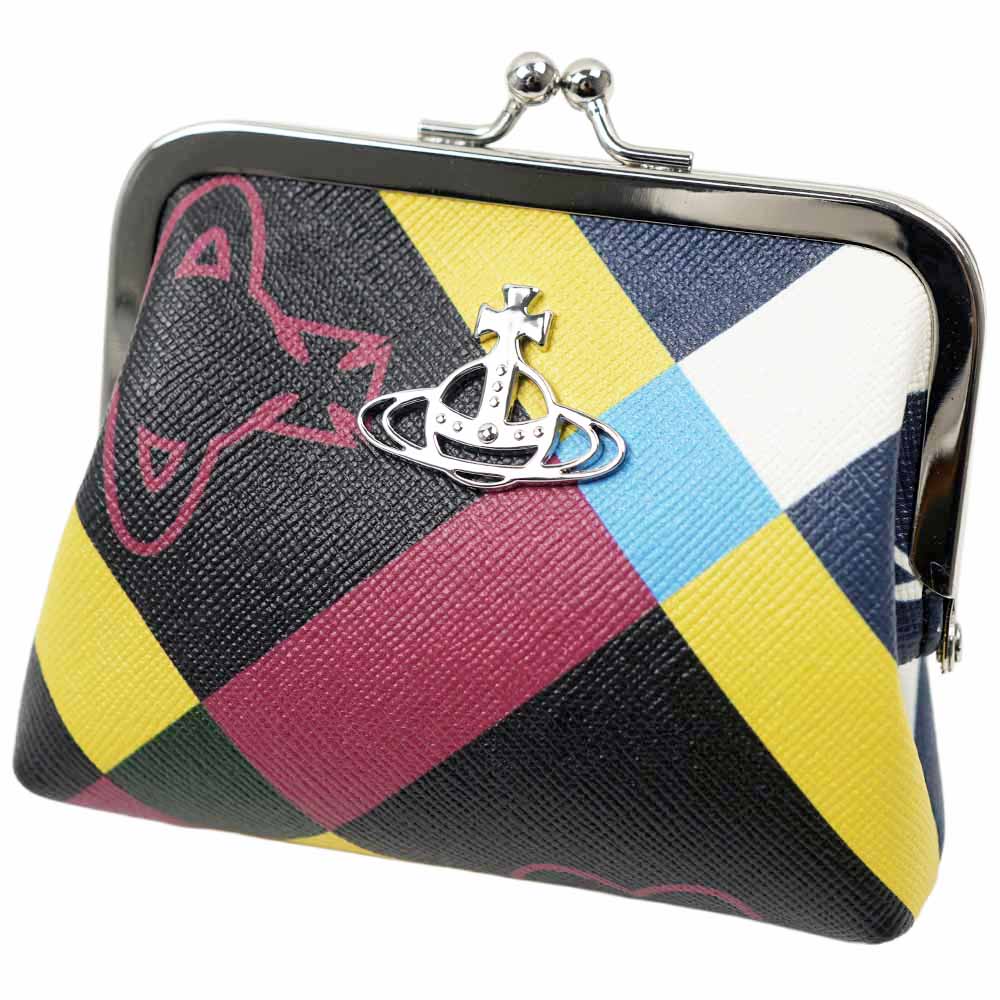 ヴィヴィアンウエストウッド コインケース 小銭入れ がま口財布 オーブ ハート チェック ORB AND FRAME COIN PURSE Vivienne Westwood 52010005-S00