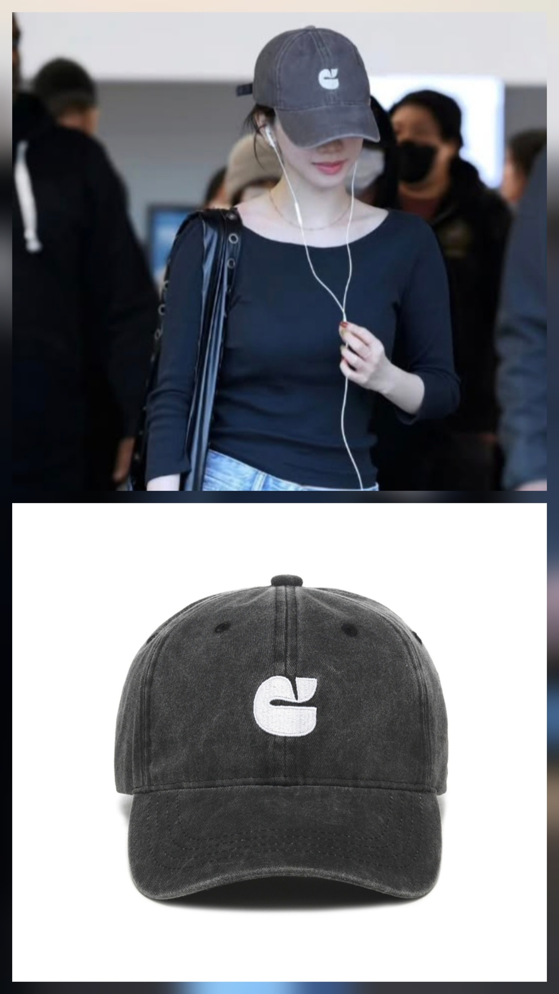 Carlyn/Aespa Karina wear/New Logo Washed Cap