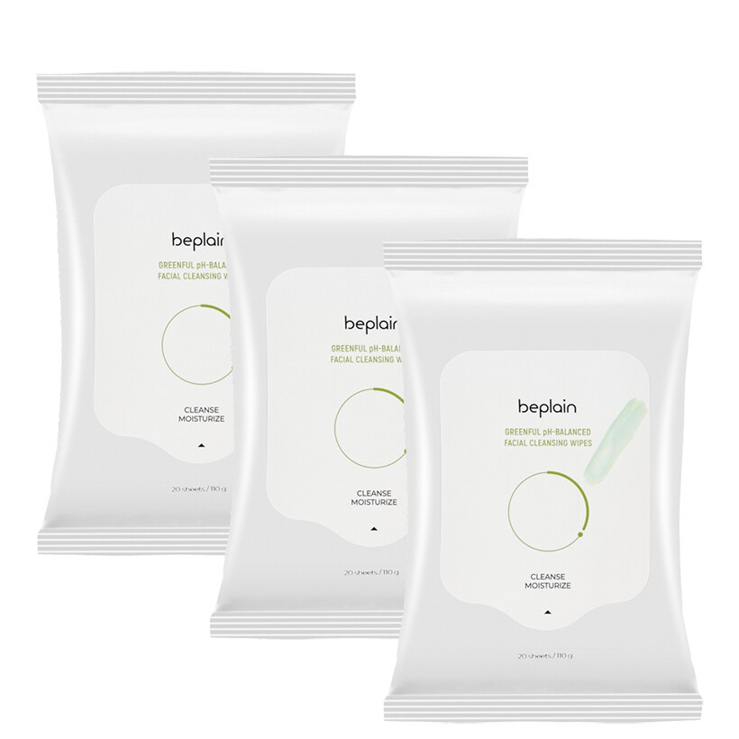 緑豆弱酸性クレンジングウォーターティッシュ - 20枚 + 20枚 + 20枚 [3個セット]