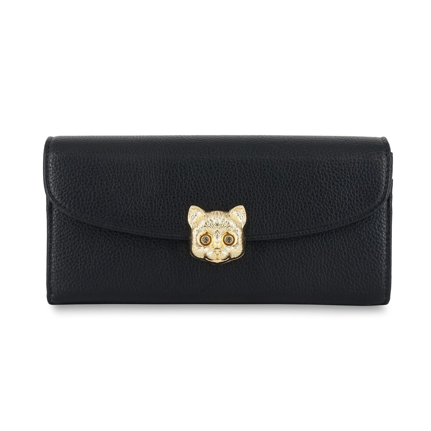 かぶせ長財布 PJA-W1381 3D CAT FACE