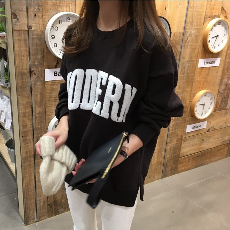 レディース 長袖 カットソー ジャケット コスプレ ポロシャツ アルファベット シンプル 秋