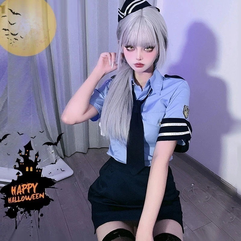 【2枚購入で1oo円OFF】新品 ハロウィン 仮装 ポリス コスプレ セクシー キャビンアテンダント コスチューム カップル 仮装 衣装 警察官 警察 スチュワーデス CA ミニスカ ミニスカポリス