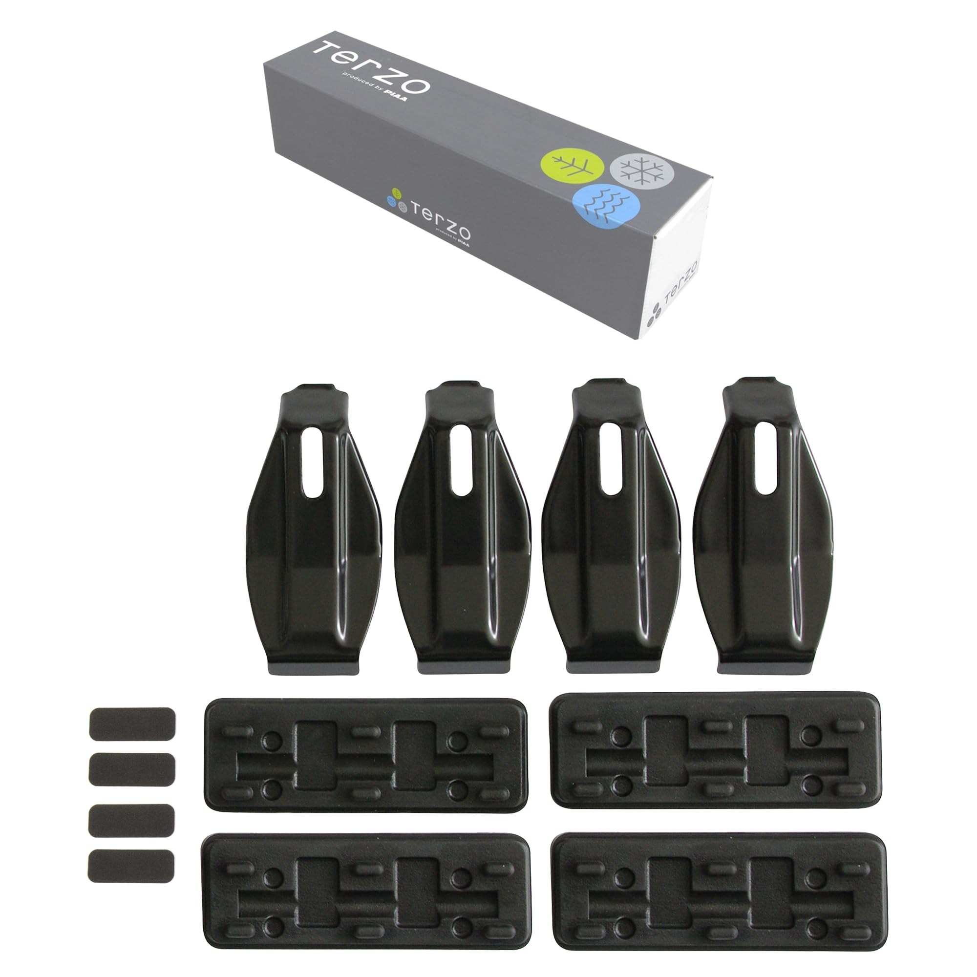 Terzo テルッツォ (by PIAA) ベースキャリア 車種別取付ホルダーセット 4個入 ブラック 【HONDA】 N-BOX/N-BOXカスタム 年式:R5.10 型式:JF5.6_他 EH47