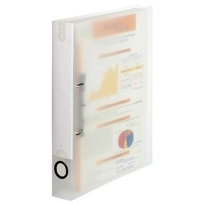 （まとめ） TANOSEE Dリングファイル（PP表紙） A4タテ 2穴 250枚収容 背幅43mm クリア 1冊 (×15セット)
