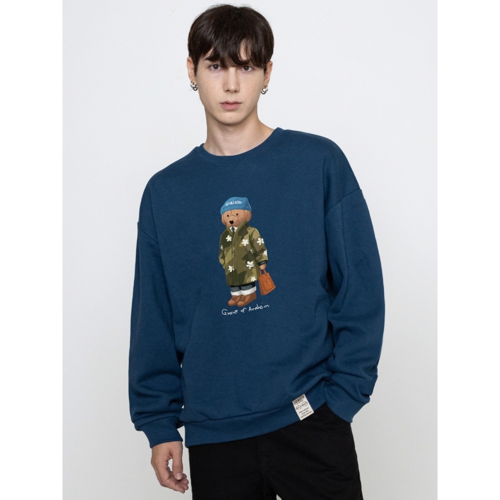 GRAVER ブルービーニードッグペリトマンツーマンブルーグリーン