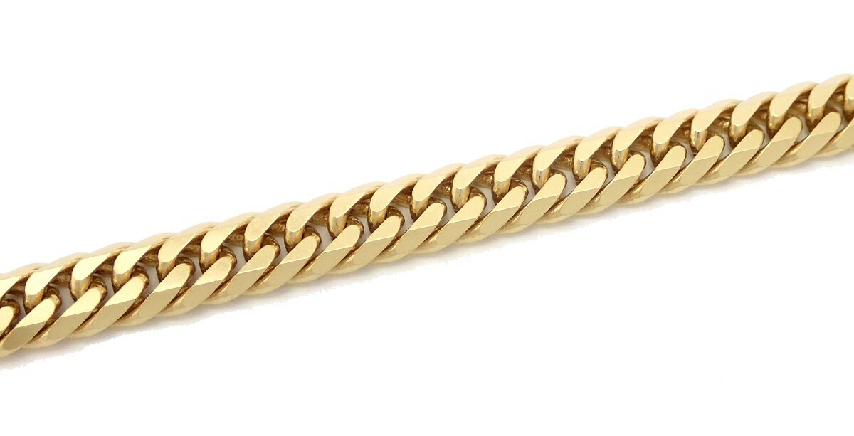 キヘイ ネックレス K18 18金 ゴールド 50.1g 60cm YG 6面W ダブル 日本造幣局検定マーク入り 50g 前 417,150円