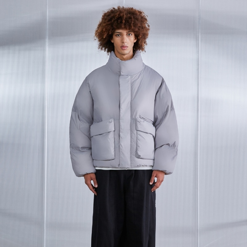 CODEGY ハイネックリッチポケットパッド入りジャンパー_クールグレー 9,692円