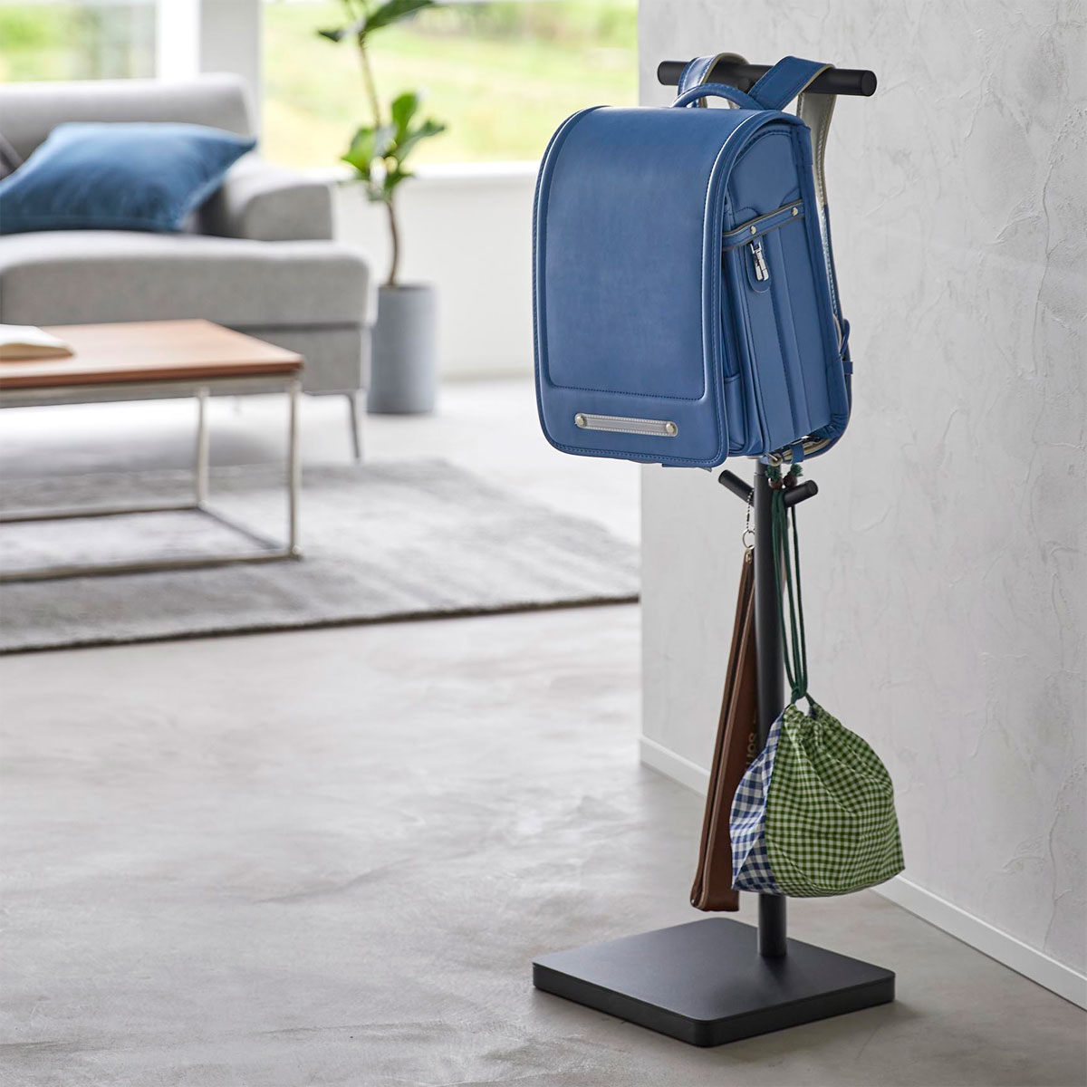 ランドセルスタンド 山崎実業 tower タワー 伸縮ランドセルスタンド ブラック