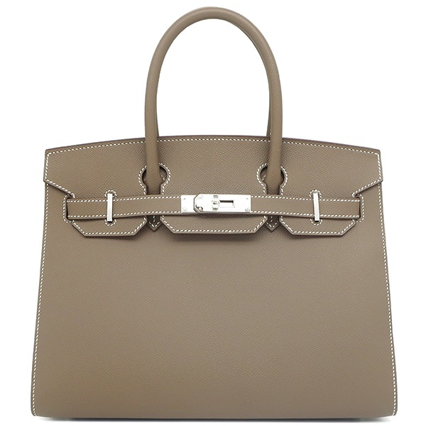 エルメス HERMES ハンドバッグ バーキン30 セリエ 外縫い ヴォーエプソン エトゥープ シルバー金具 新品 未使用 グレージュ W刻印（2024年製） 【箱】【中古】