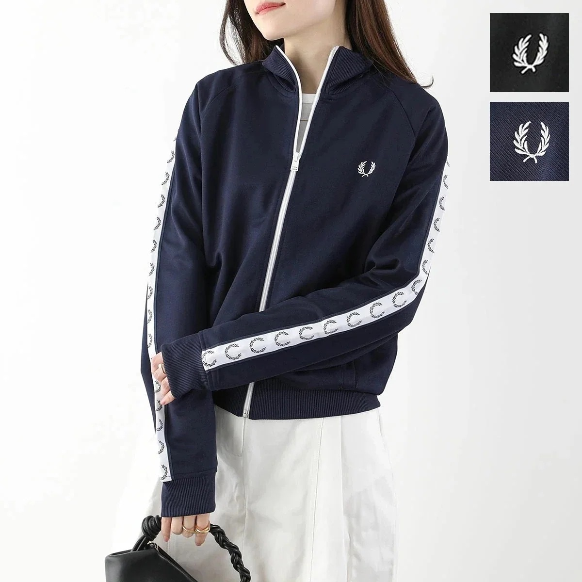 FRED PERRY フレッドペリー トラックジャケット TAPED TRACK JACKET J4620 レディース ジャージ アイコン刺繍 ブルゾン カラー 14,929円