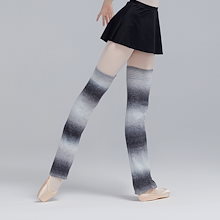ていばん｜靴下・レッグウェア｜レッグウォーマー ニット レディース ガールズ あったか 冬 防寒 グラデーションカラー ウォームアップ バレエ レッスン 89BD2559P
