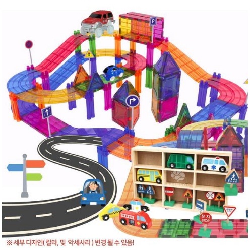 ブレインフォレストマジックレース道路マグネットブロック215幼稚園児童家学院教習教区