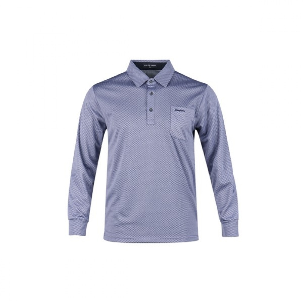 (ラックスゴルフ) ラックスゴルフジャンピエルメンズパターンカラー長袖ゴルフシャツ JP4A412