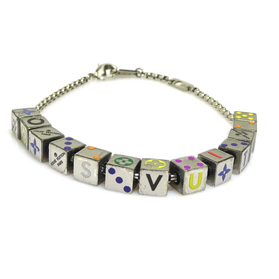 ルイ ヴィトン LOUIS VUITTON ブレスレット ブラスレ LVプレイイット メタル シルバー×マルチカラー ユニセックス 56137kブレスレット