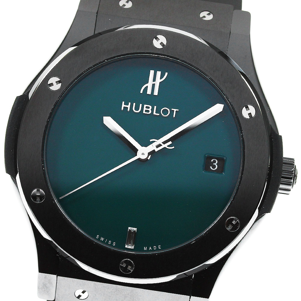 ウブロ HUBLOT 511.CM.5270.RX.MYOS クラシックフュージョン ブラックセラミック 自動巻き メンズ 極美品 箱保証書付き_819743【中古】