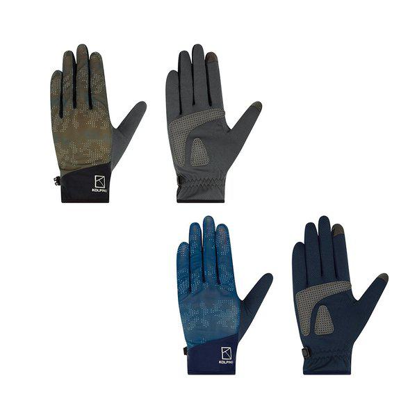 男性用夏メッシュグラデーションバンディング登山ロング手袋 KSC584VG5M
