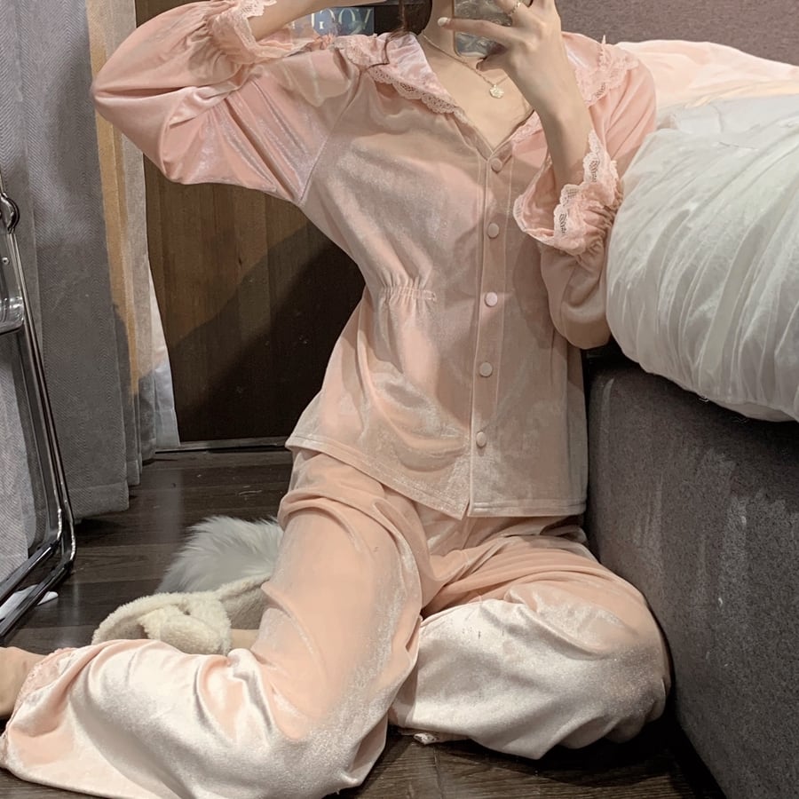 2color レディース ルームウェア 部屋着 寝巻 ナイトウェア リラックスウェア トップス