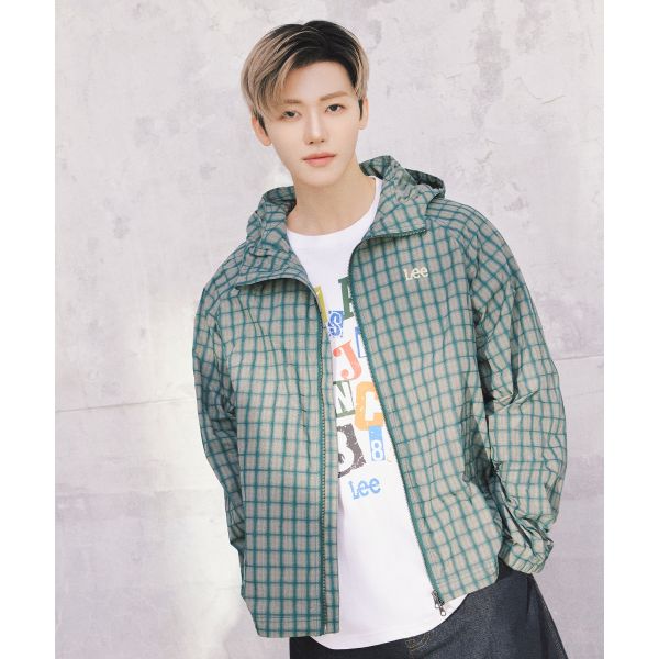 [NCT ジェミン PICK] フード付きウィンドブレーカー チェック
