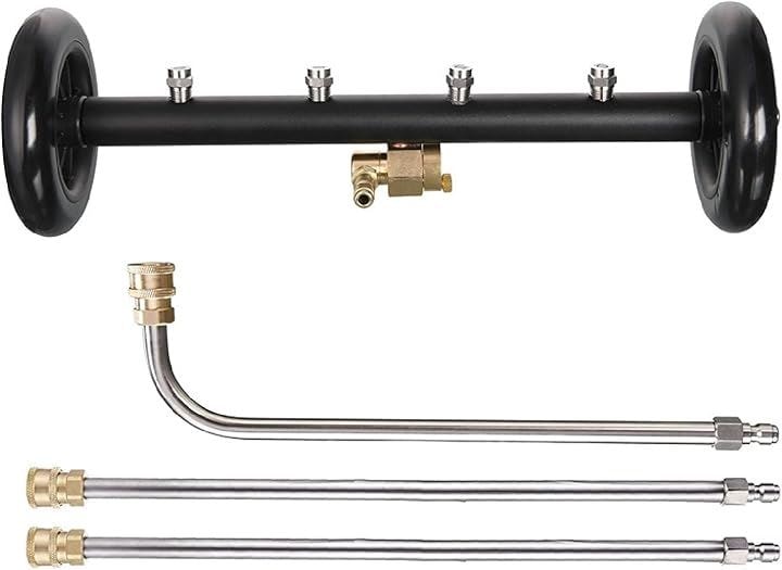 高圧洗浄機 高圧洗浄ノズル 車台 洗車 下回り 散水ノズル(黒)