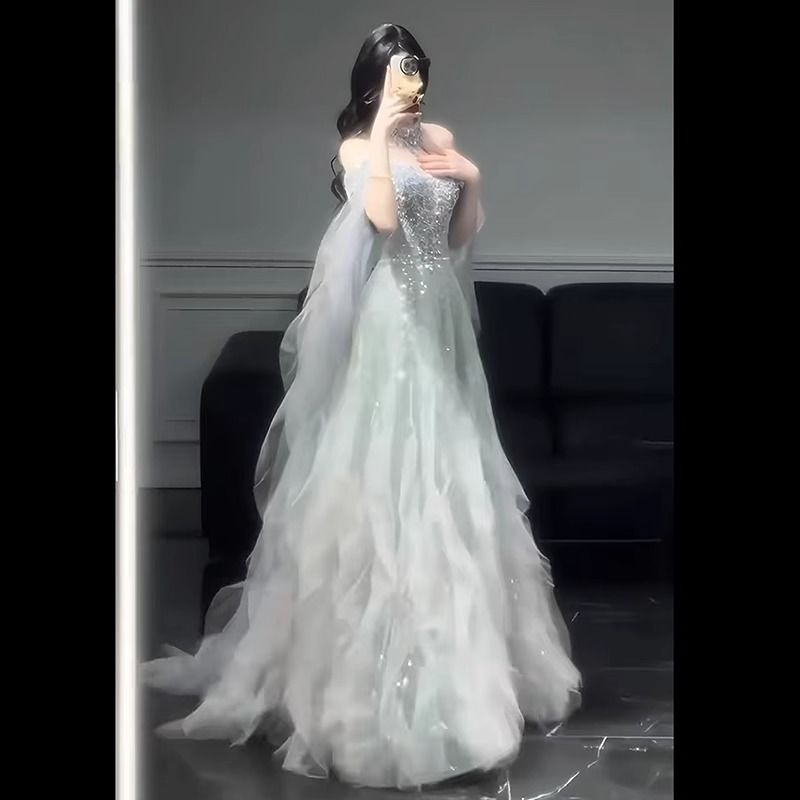 【2枚購入で 3oo円OFF！】ワンショルダードレス2025重工業ハイエンドエレガントな気質ドレス