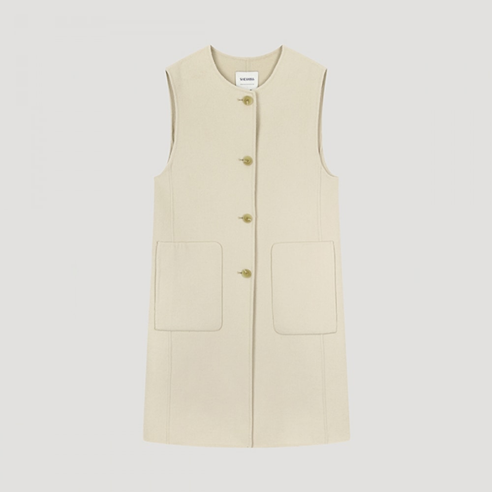 (シーズミス) ウールブレンドハンドメイドベスト_SWHVTO42050_OM