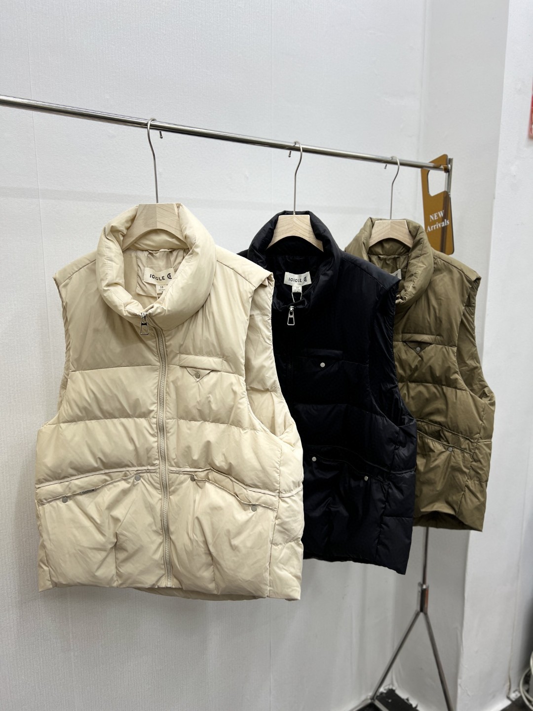 2023 秋 ICIC Zie 無地 レディース ベスト カジュアル ルーズ ジッパー レディース カーディガン ベスト 母の日