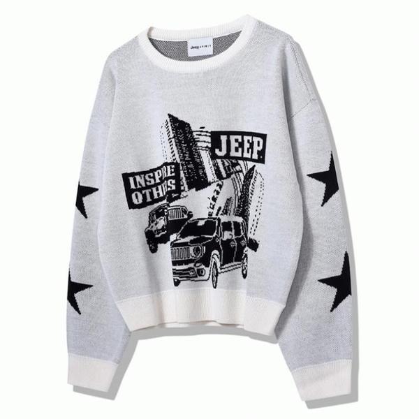 JEEP 女性専用 CAR ジャカードニットTシャツ__A JP1KTF011_
