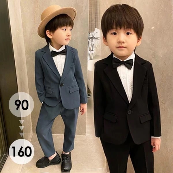 子スーツ男の子卒園式卒業式スーツセットアップカジュアル春秋冬秋秋服子タキシードピアノ発表会入園式入学式ブラックグレーキッズスーツフォーマルページボーイジュニア上下セットおしゃれゆったり