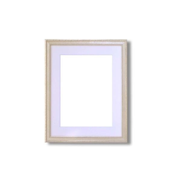 軽量水彩額金水彩額銀水彩額UV（紫外線）カットアクリル 柄入り水彩額マット付 F4 シルバー