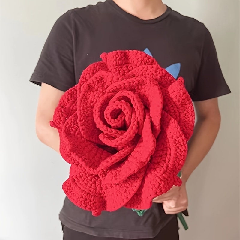 造花 フェイクフラワー バラ 薔薇 ローズ 赤 誕生祝プレゼント用 オーバーサイズ 大きい BIG ビッグサイズ 告白 婚約 記念日お祝い ニット 毛糸 手芸 編み物 ブーケ ぬいぐるみ 枯れない花 8,140円