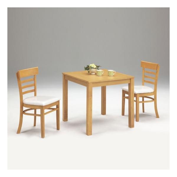 シンプルデザイン80ダイニング3点セット(テーブルW80+チェア2)　テーブルカラー4色対応