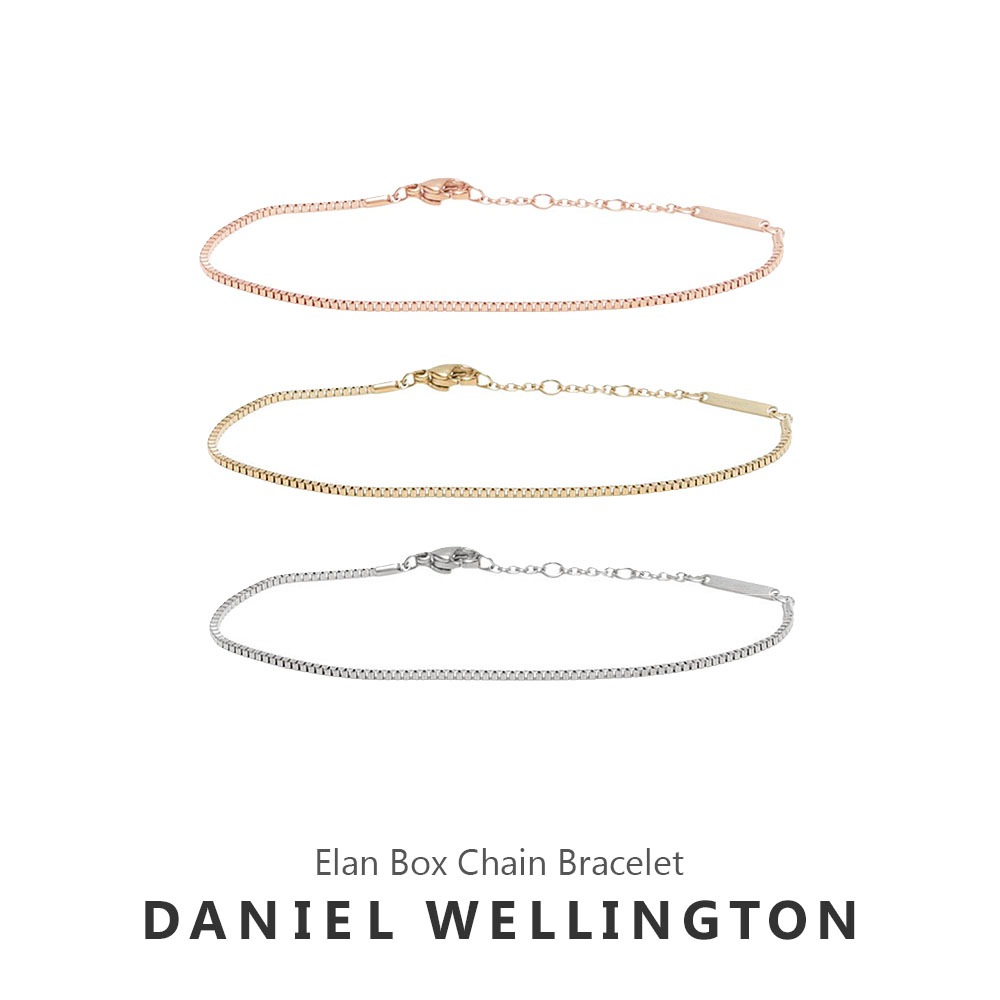 ダニエルウェリントン ブレスレット Elan Box Chain Bracelet ボックスチェーンブレスレット レディース アクセサリー クリスタル プレゼント