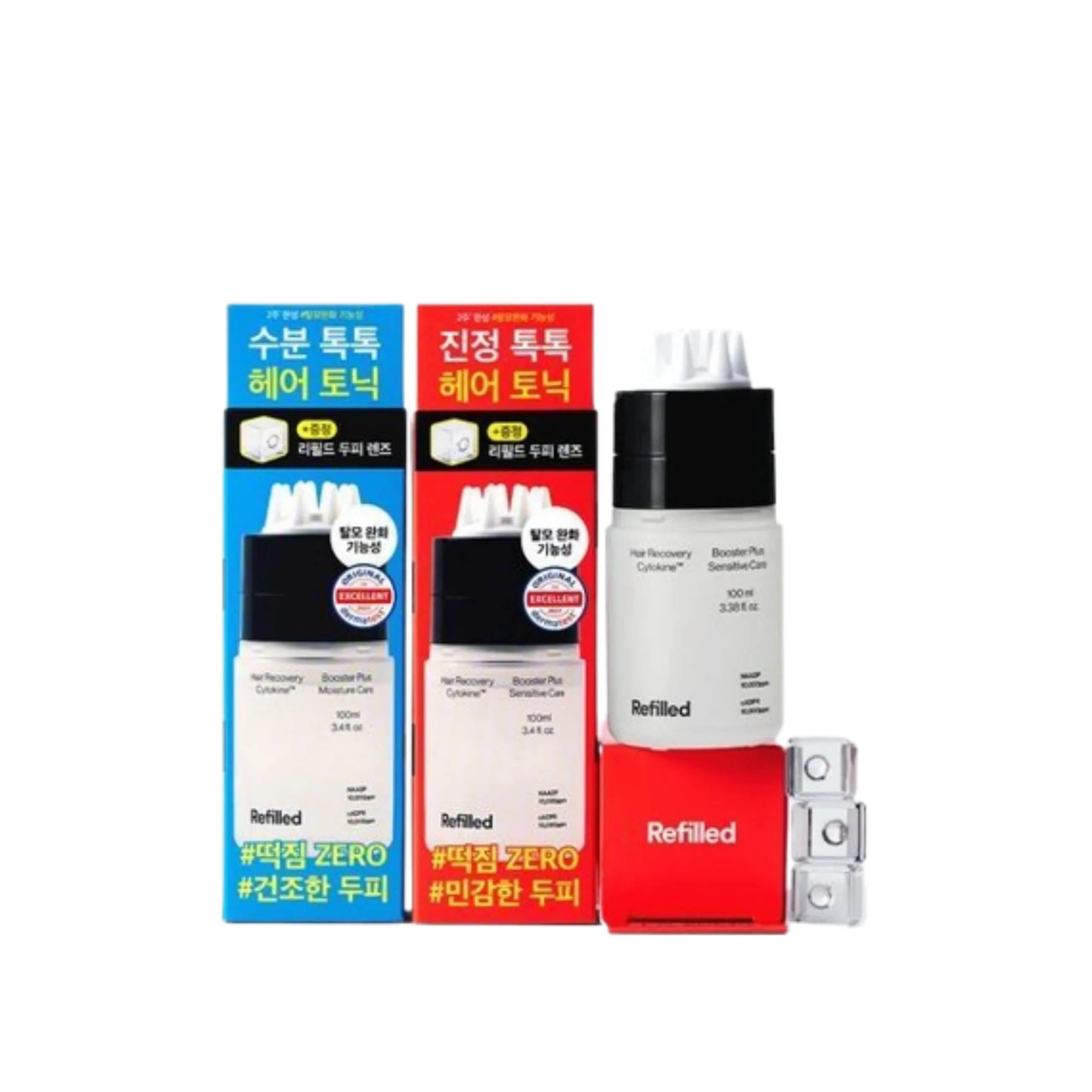 Refilled サイトカイン 脱毛症状緩和 ヘアトニック ブースター 100ml (+頭皮レンズ贈呈)