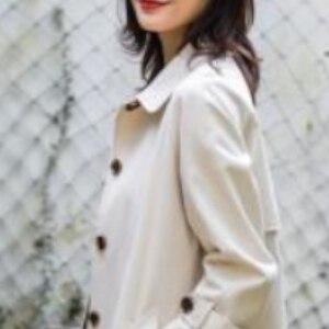 ジャケット レディース アウターウィンドブレーカー シングルブレスト 無地 ミドル丈 グリーン ネイ