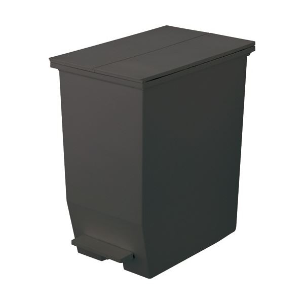 （まとめ）リス 棚下で使えるペダルダストボックス 45L ダークグレー GPRB050 1台[x3]